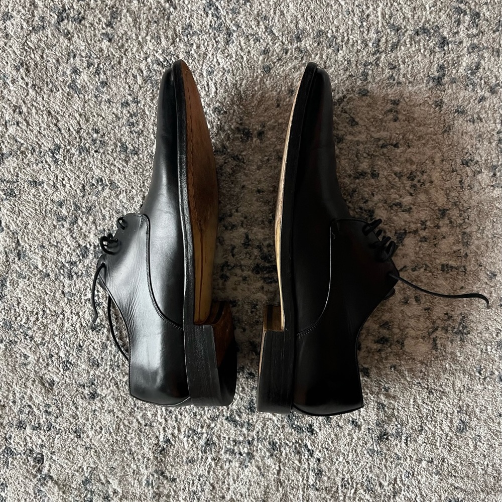 Ermenegildo Zegna Black Oxford Shoes with Glossy Finish - Picture 6 of 15